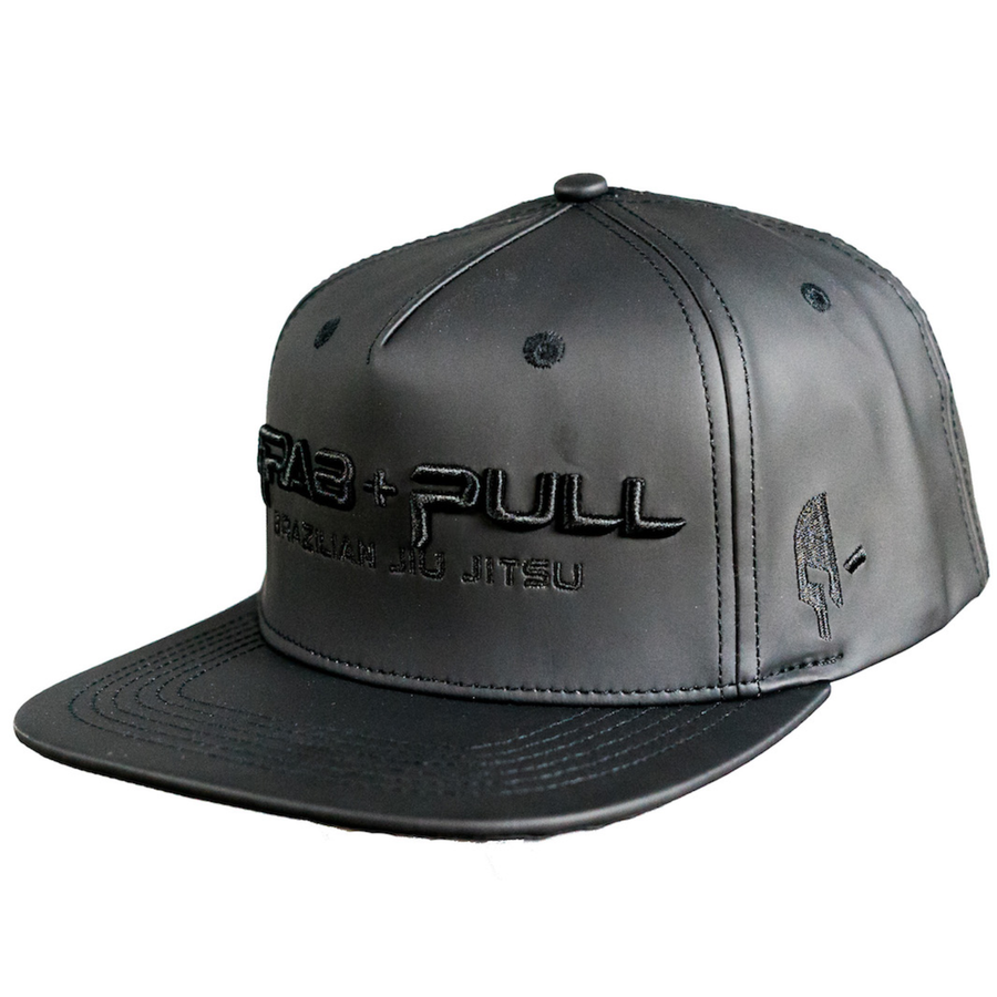 Grab and Pull Original Snapback, Black PU Leather