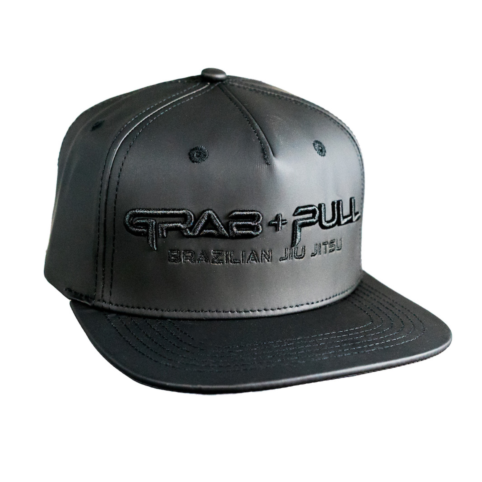 Grab and Pull Original Snapback, Black PU Leather